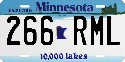 MN license plate 266RML