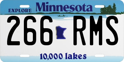 MN license plate 266RMS