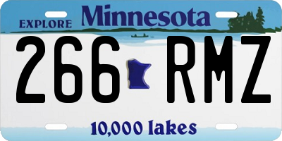 MN license plate 266RMZ