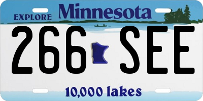 MN license plate 266SEE