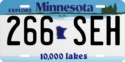MN license plate 266SEH
