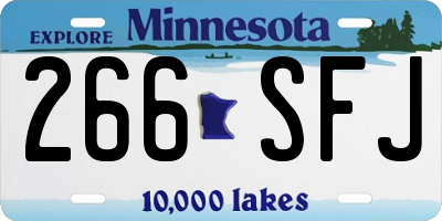 MN license plate 266SFJ