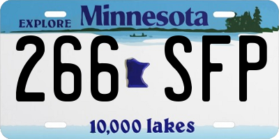 MN license plate 266SFP