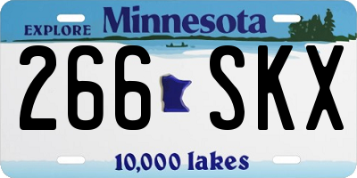 MN license plate 266SKX