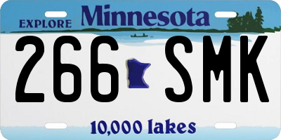 MN license plate 266SMK