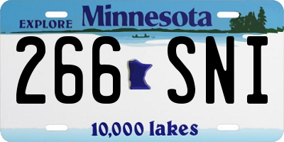 MN license plate 266SNI