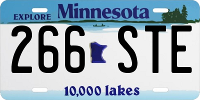 MN license plate 266STE
