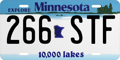 MN license plate 266STF