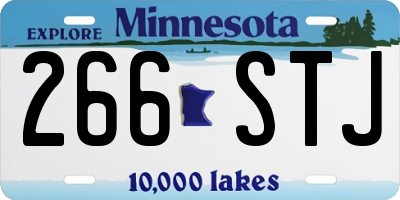 MN license plate 266STJ