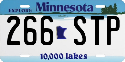 MN license plate 266STP
