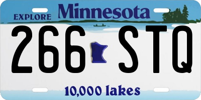 MN license plate 266STQ