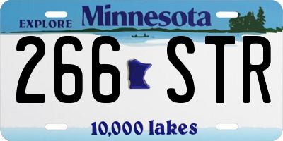 MN license plate 266STR