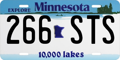 MN license plate 266STS