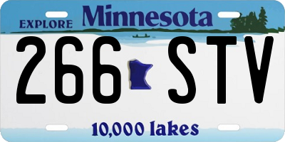 MN license plate 266STV