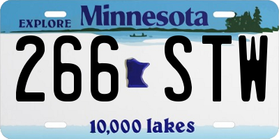 MN license plate 266STW