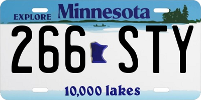 MN license plate 266STY