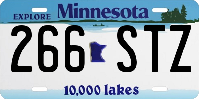 MN license plate 266STZ