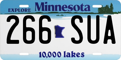 MN license plate 266SUA