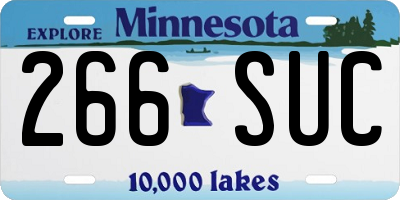 MN license plate 266SUC