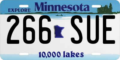 MN license plate 266SUE