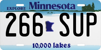 MN license plate 266SUP
