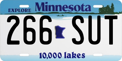 MN license plate 266SUT