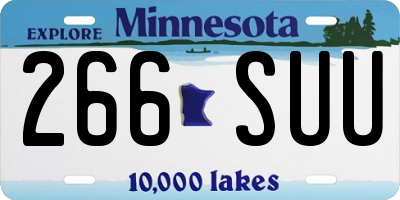MN license plate 266SUU
