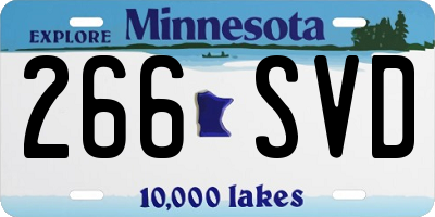 MN license plate 266SVD