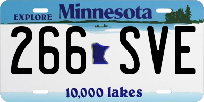 MN license plate 266SVE