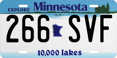 MN license plate 266SVF