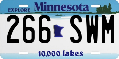 MN license plate 266SWM