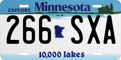 MN license plate 266SXA