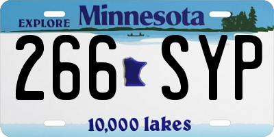 MN license plate 266SYP