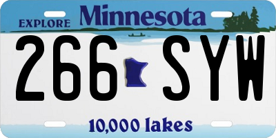 MN license plate 266SYW