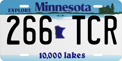 MN license plate 266TCR
