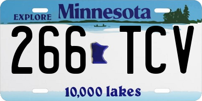 MN license plate 266TCV