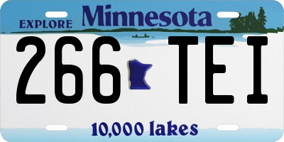 MN license plate 266TEI