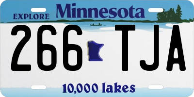 MN license plate 266TJA