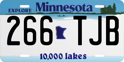 MN license plate 266TJB