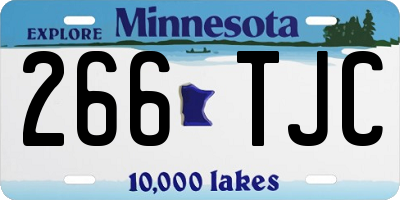 MN license plate 266TJC