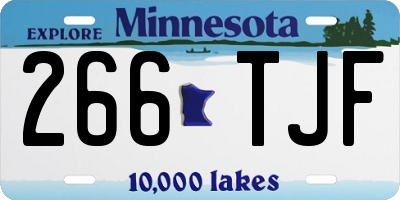 MN license plate 266TJF