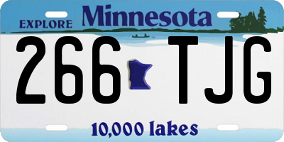 MN license plate 266TJG