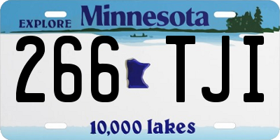 MN license plate 266TJI