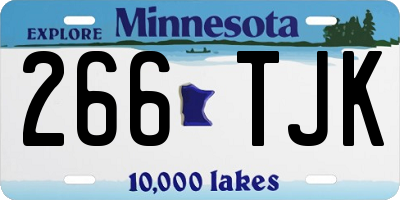 MN license plate 266TJK