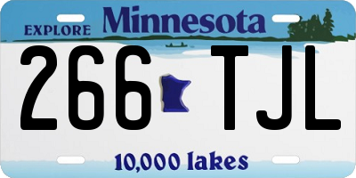 MN license plate 266TJL
