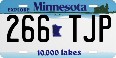 MN license plate 266TJP