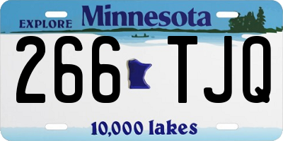 MN license plate 266TJQ