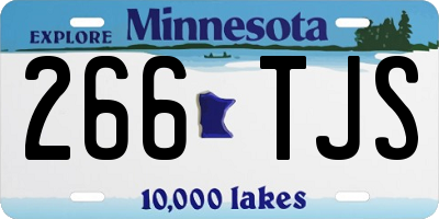 MN license plate 266TJS