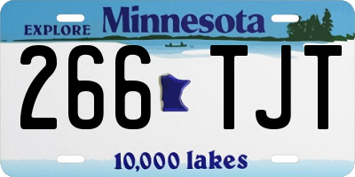 MN license plate 266TJT