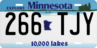 MN license plate 266TJY
